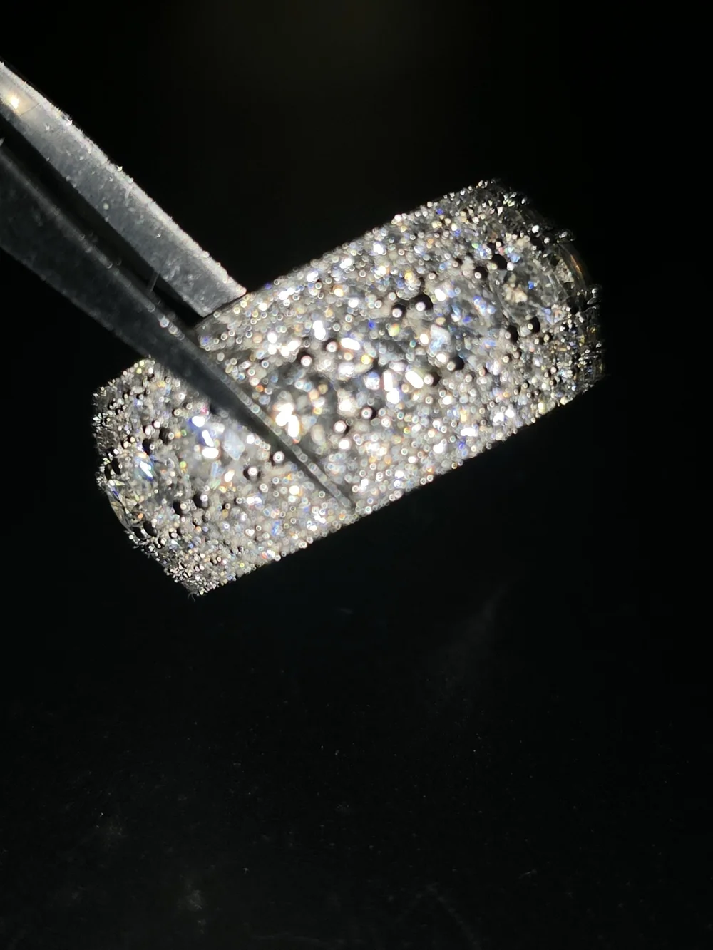 0.30 CT Moissanite 5-Row Eternity Band Ring | 4mm | S925 Sterling Silver | Rhodi